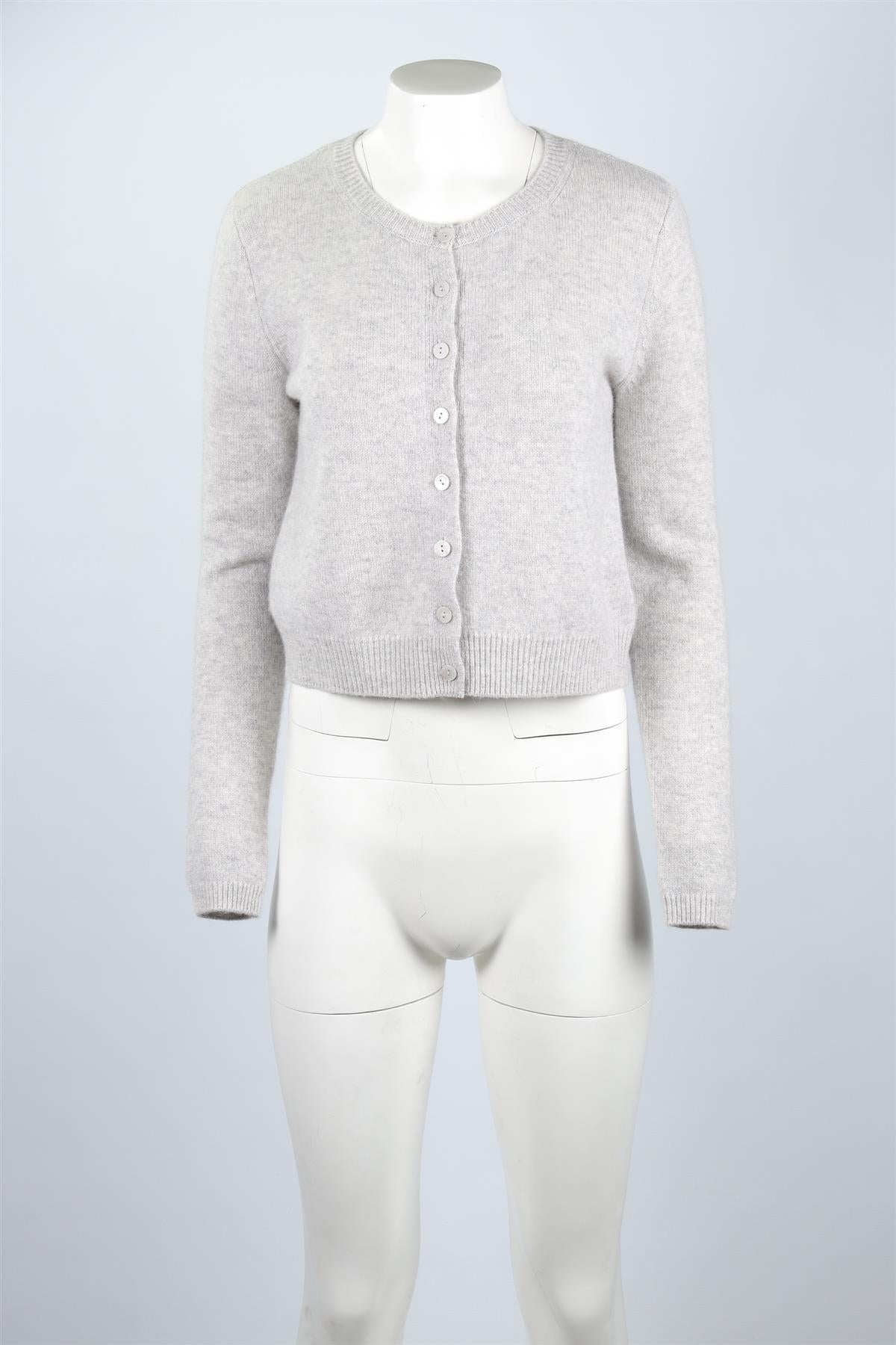 REFORMATION GREY CASHMERE CARDIGAN SMALL