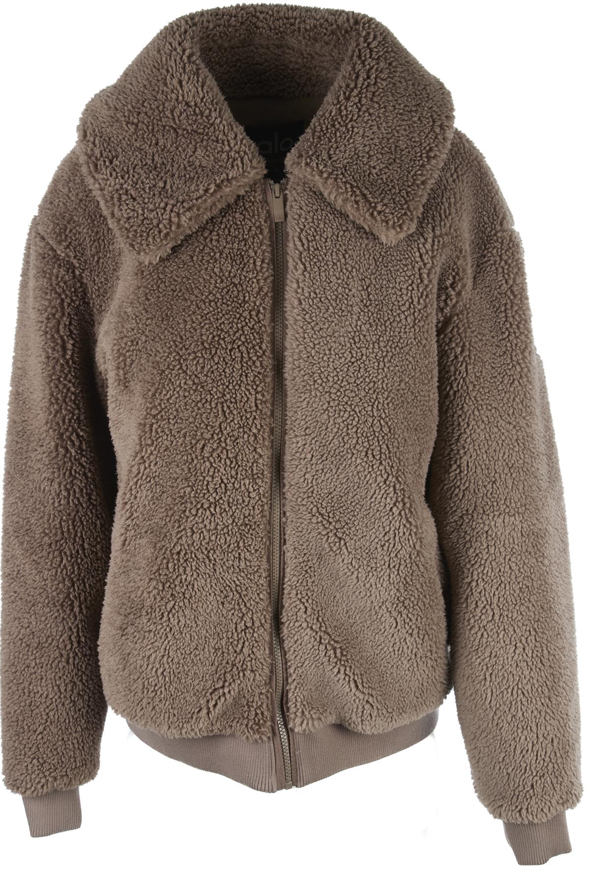 ALO YOGA TAUPE FLEECE JACKET MEDIUM