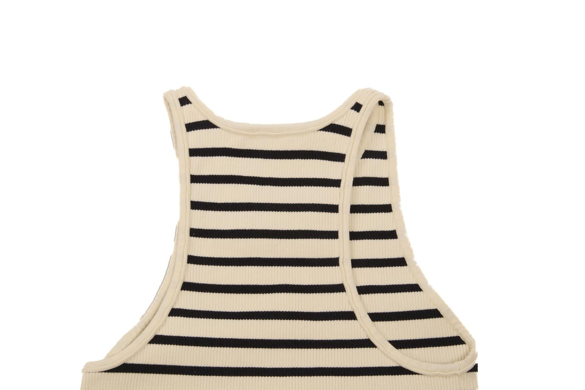 CELINE CREAM KNIT CROP TOP SMALL