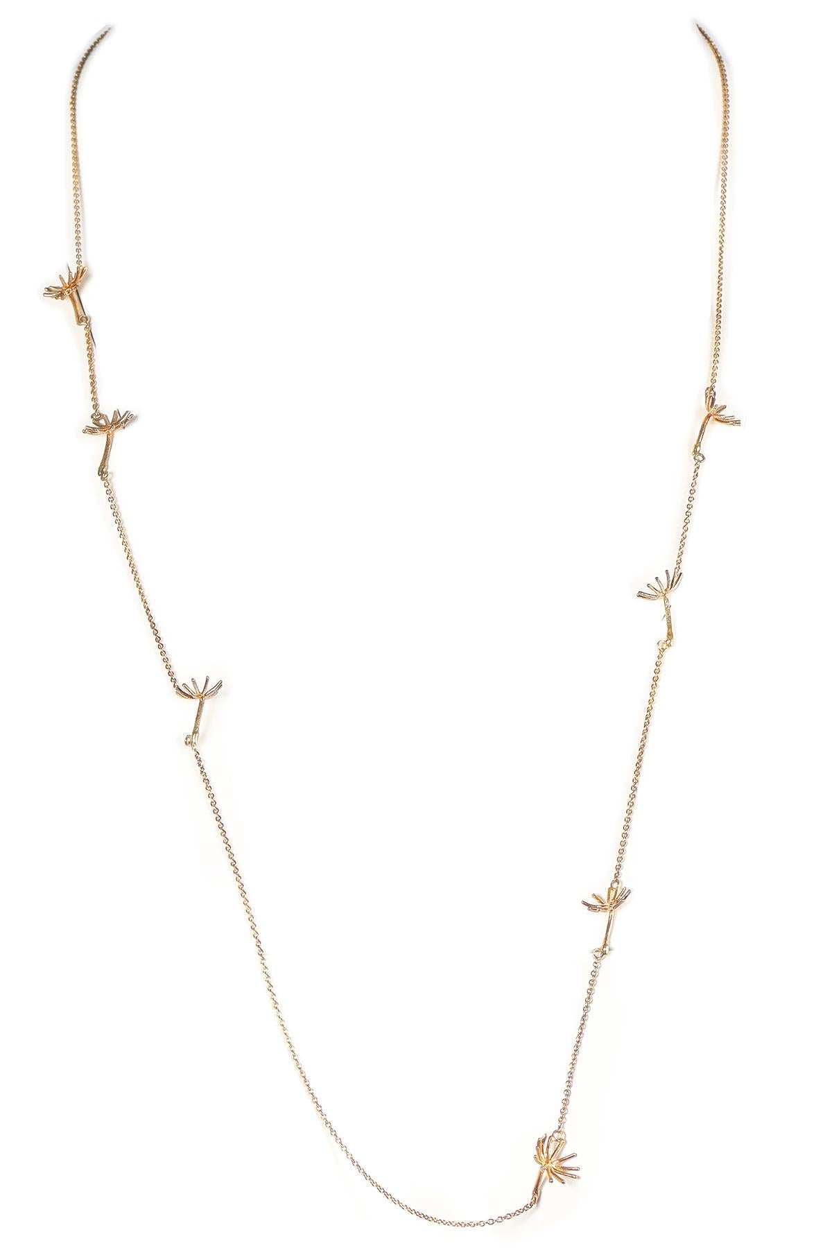 SOPHIA WEBSTER + ALEX MONROE DANDELION GOLD PLATED CHAIN NECKLACE