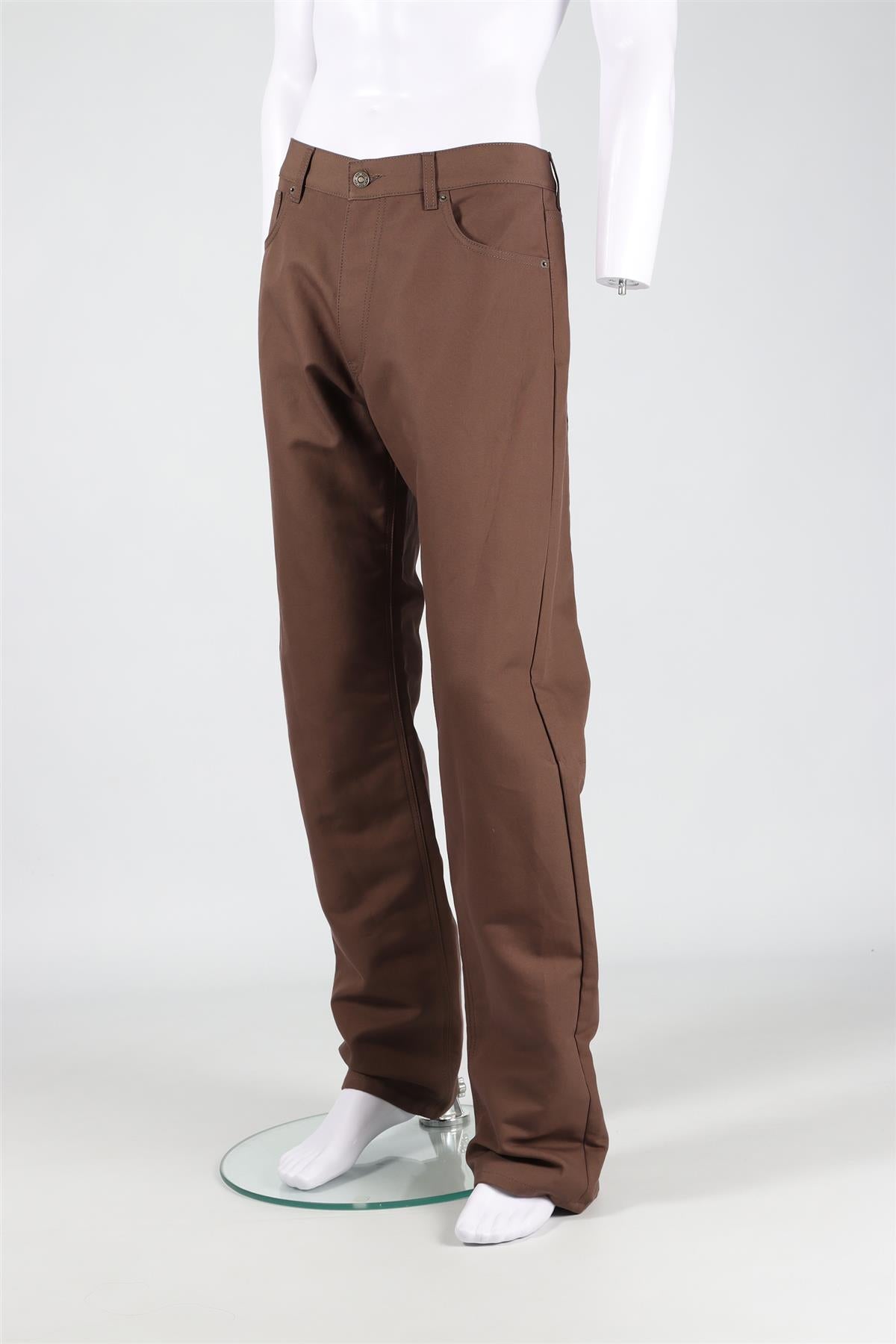 424 BROWN MEN'S STRAIGHT LEG PANTS IT 50 UK 34