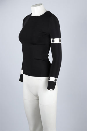 ALEXANDER WANG BLACK KNIT TOP SMALL