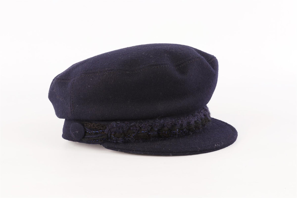 CHANEL NAVY 2019 WOOL CAP MEDIUM