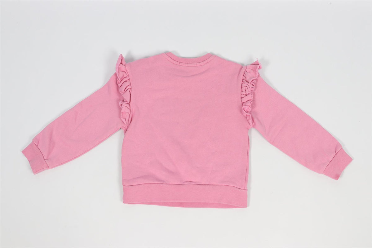MSGM PINK KIDS GIRLS COTTON SWEATSHIRT 36 MONTHS