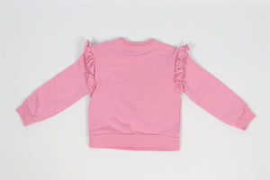 MSGM PINK KIDS GIRLS COTTON SWEATSHIRT 36 MONTHS