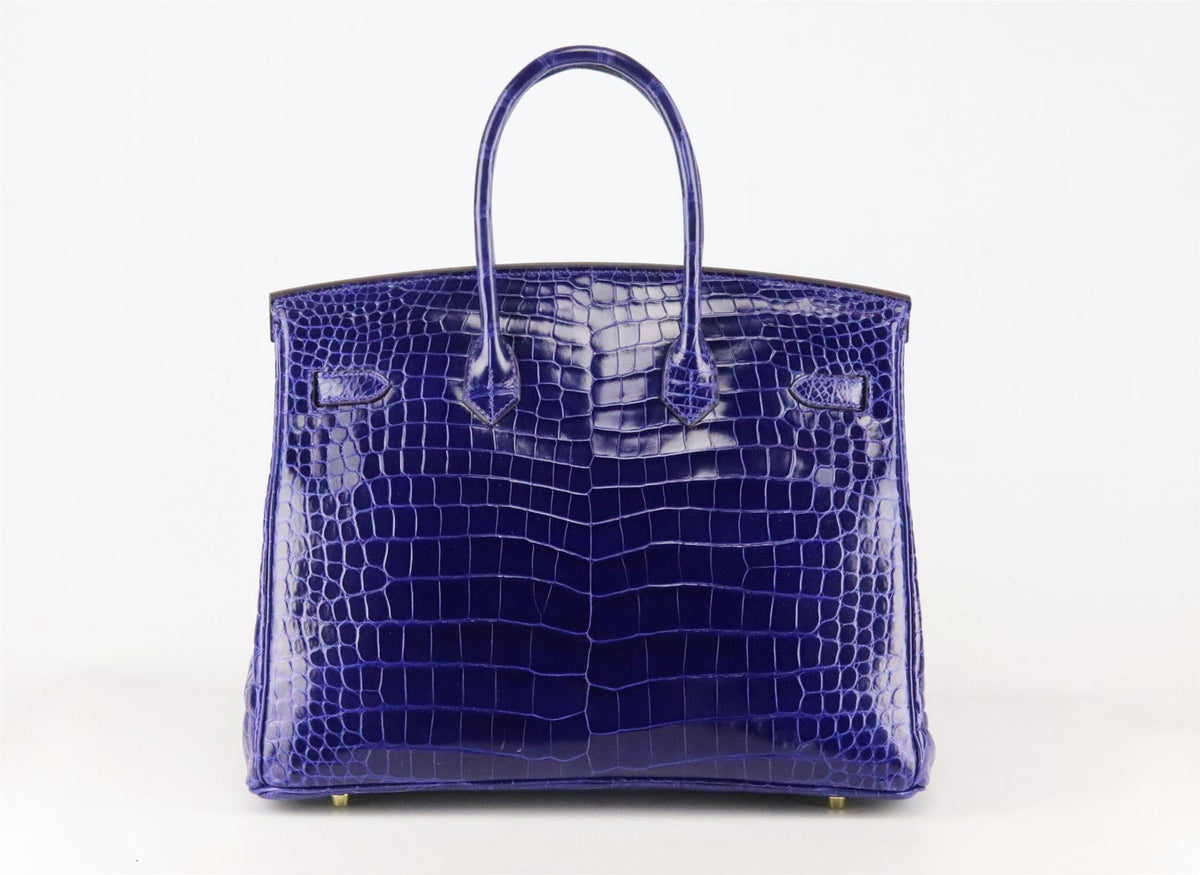 HERMÈS 2014 BIRKIN 35CM POROSUS CROCODILE LEATHER BAG