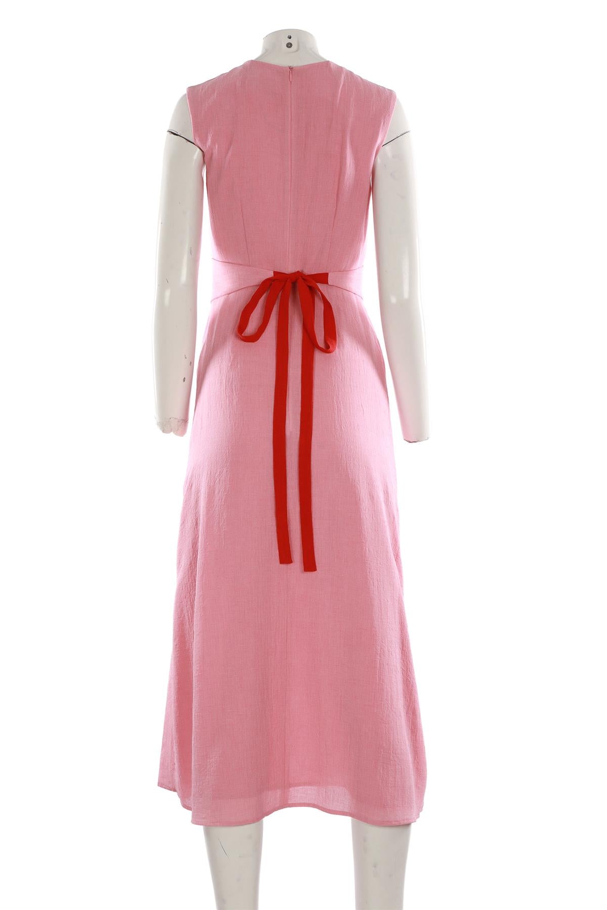 CEFINN PINK CREPE MAXI DRESS UK 8