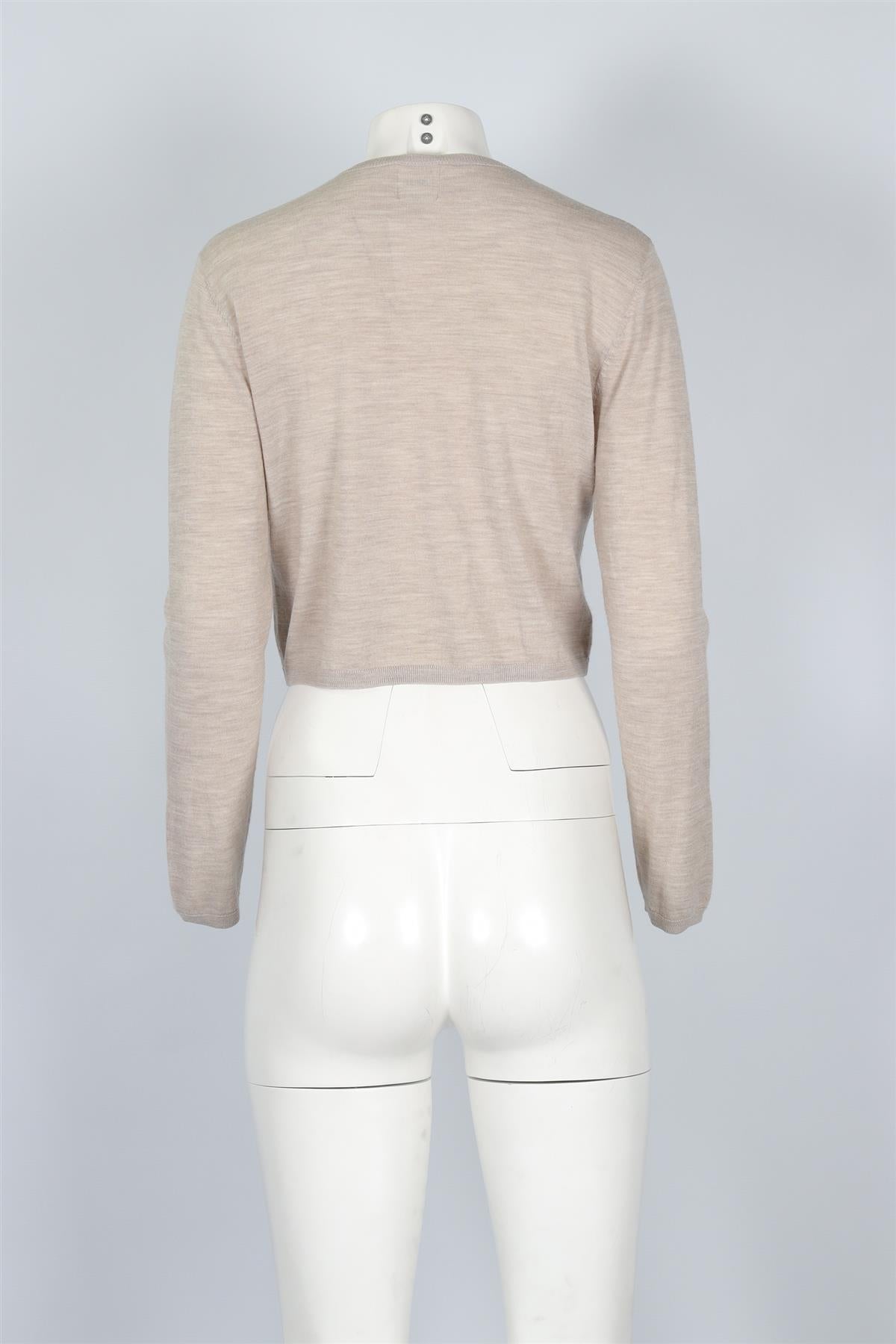 LESET BEIGE WOOL CARDIGAN XSMALL