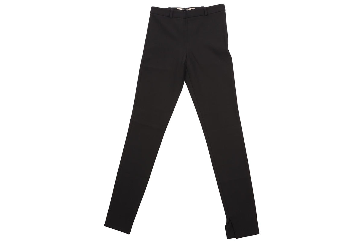 ROLAND MOURET BLACK WOOL STRAIGHT LEG PANTS UK 10