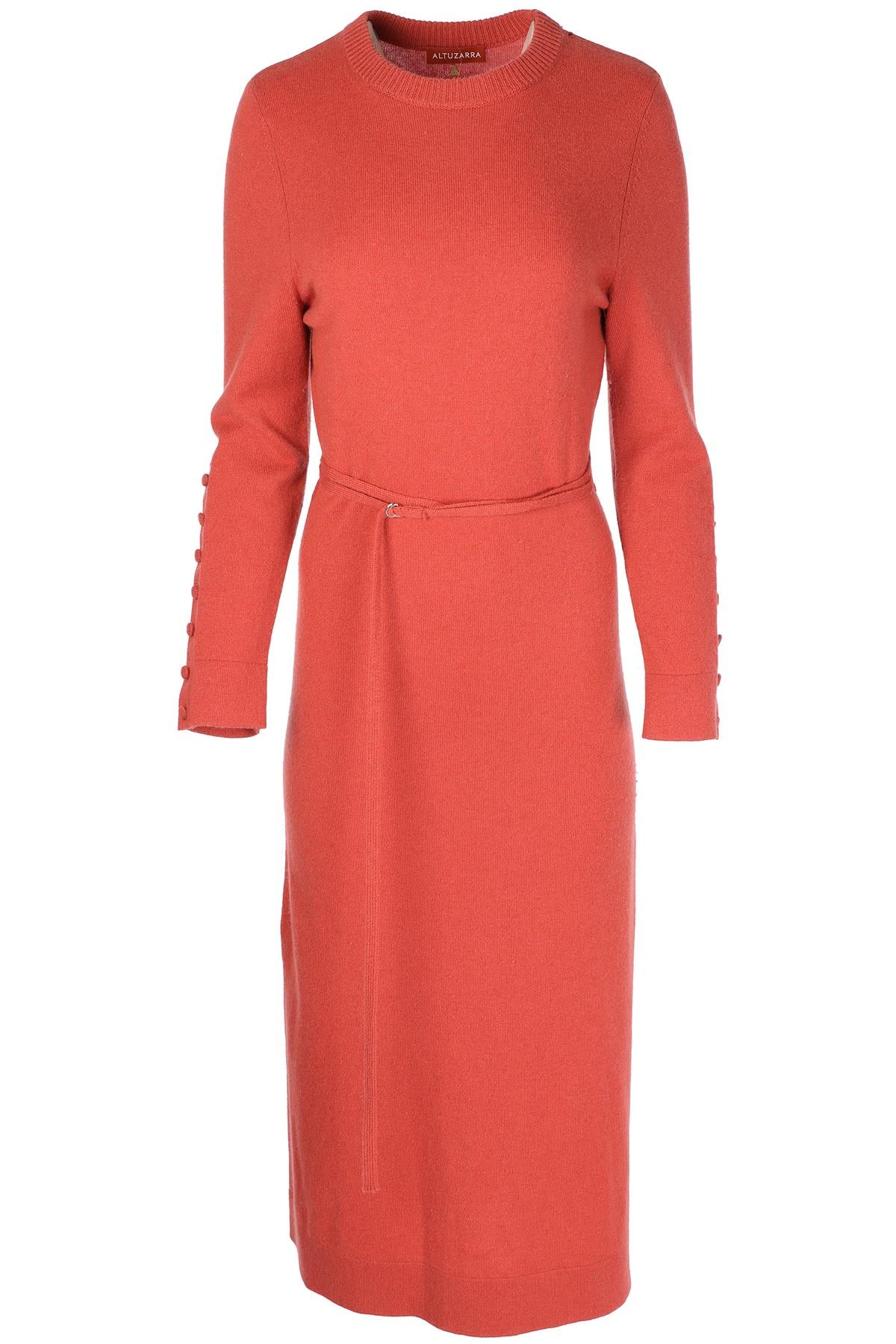 ALTUZARRA CORAL CASHMERE MAXI DRESS MEDIUM