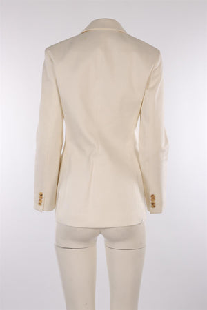 THE ROW IVORY COTTON BLAZER US 6 UK 10