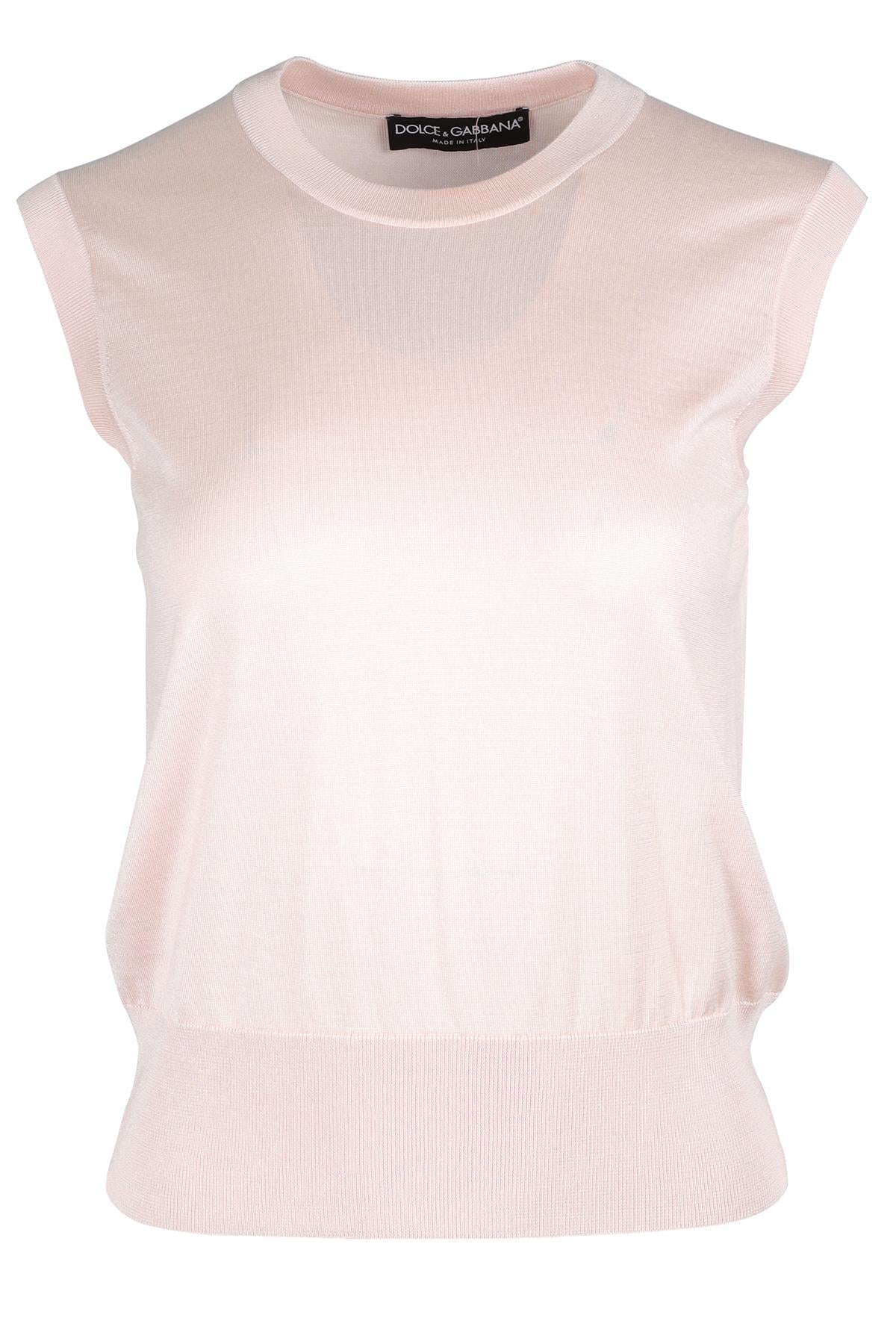 DOLCE & GABANNA PINK KNIT VEST IT 44 UK 12