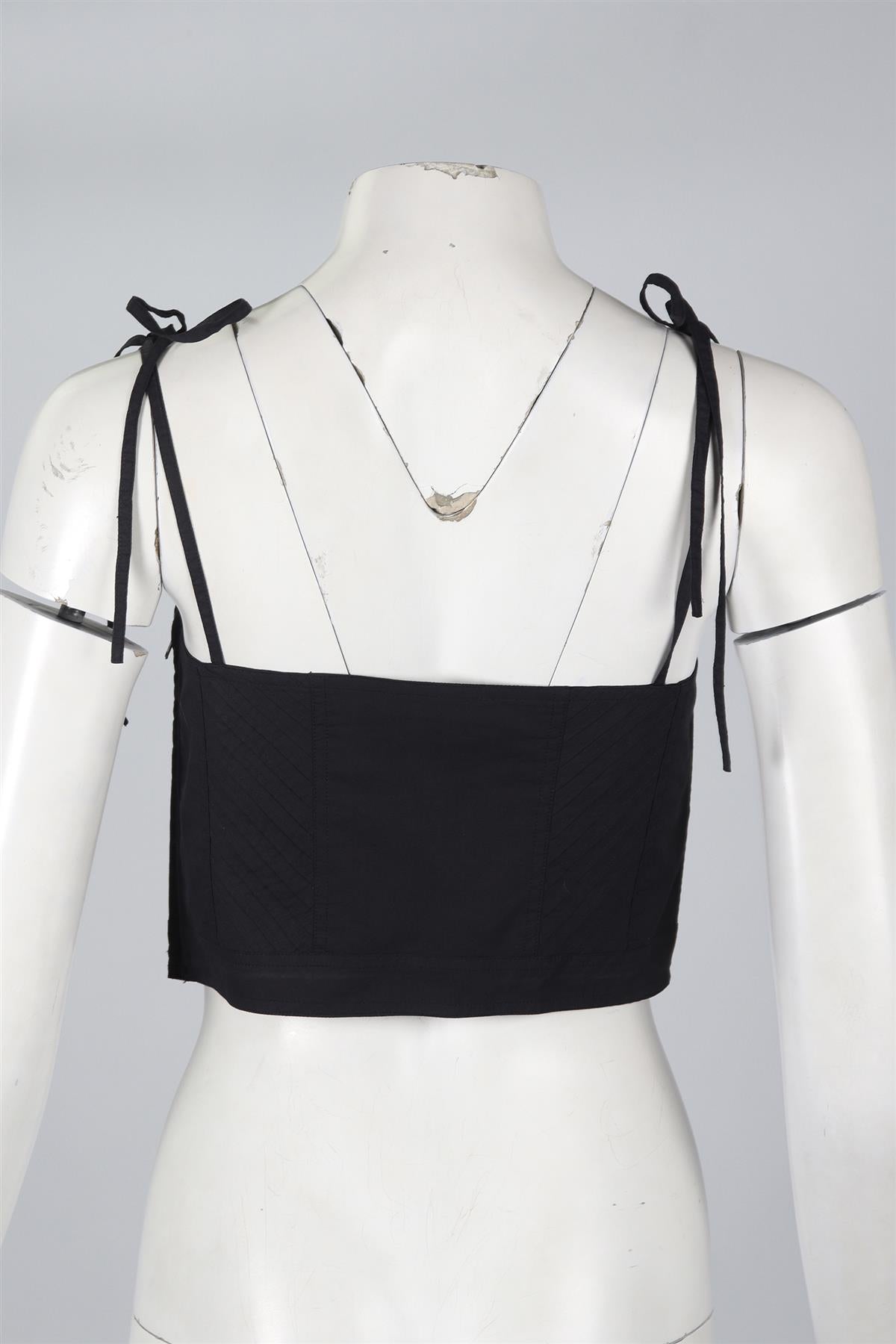 ULLA JOHNSON CROPPED COTTON TOP US 4 UK 8