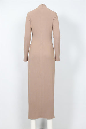 REFORMATION BEIGE JERSEY MAXI DRESS LARGE