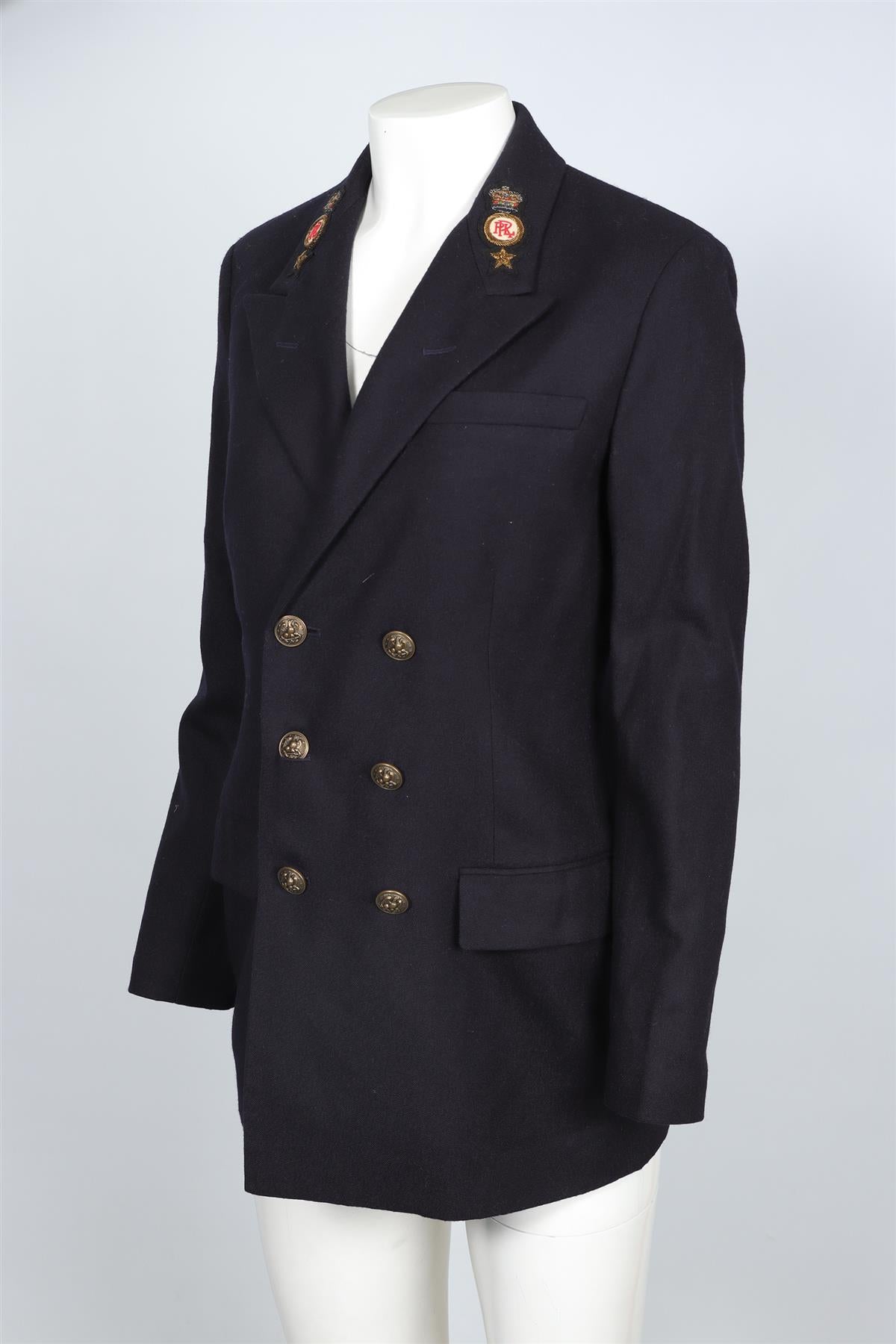 POLO RALPH LAUREN NAVY WOOL BLAZER UK 4
