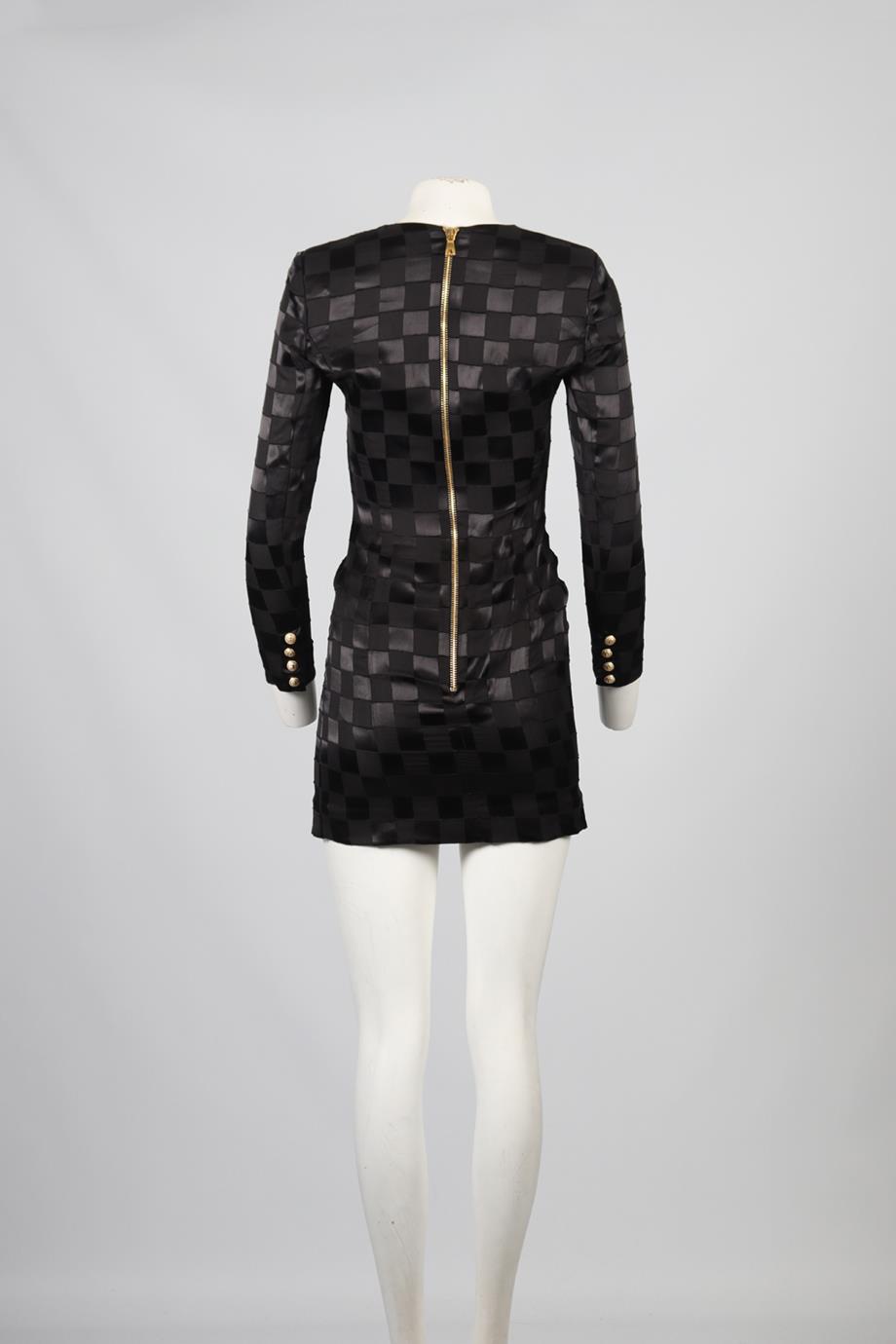 BALMAIN WOOL BLEND MINI DRESS FR 36 UK 8
