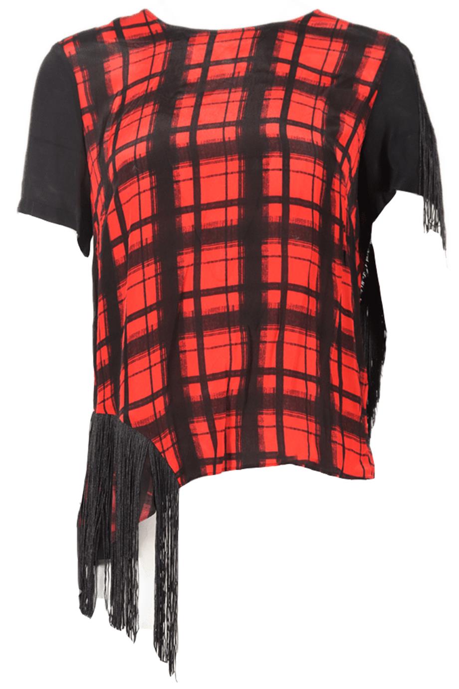 PREEN LINE BY THORNTON BREGAZZI PRINTED CREPE TOP SMALL