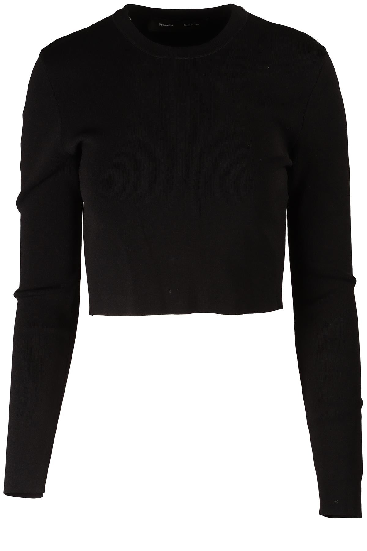 PROENZA SCHOULER BLACK KNIT TOP SMALL