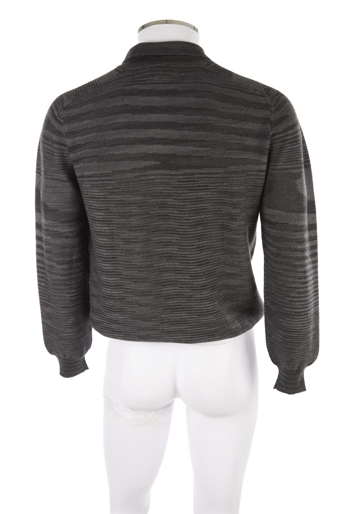 MISSONI GREY MEN'S WOOL SWEATER UK/US 38 FR 48 IT 48