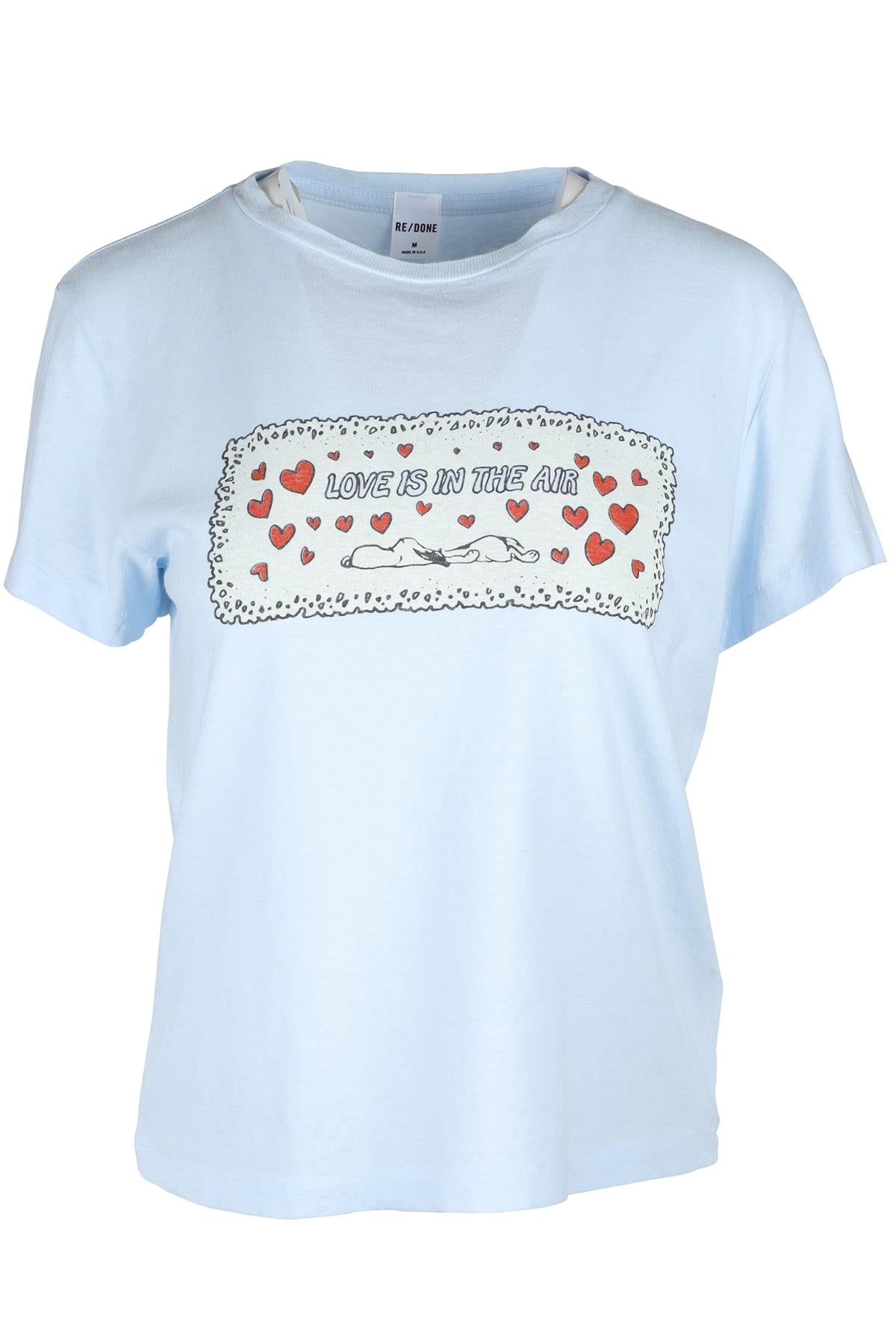 RE/DONE BLUE COTTON T-SHIRT MEDIUM