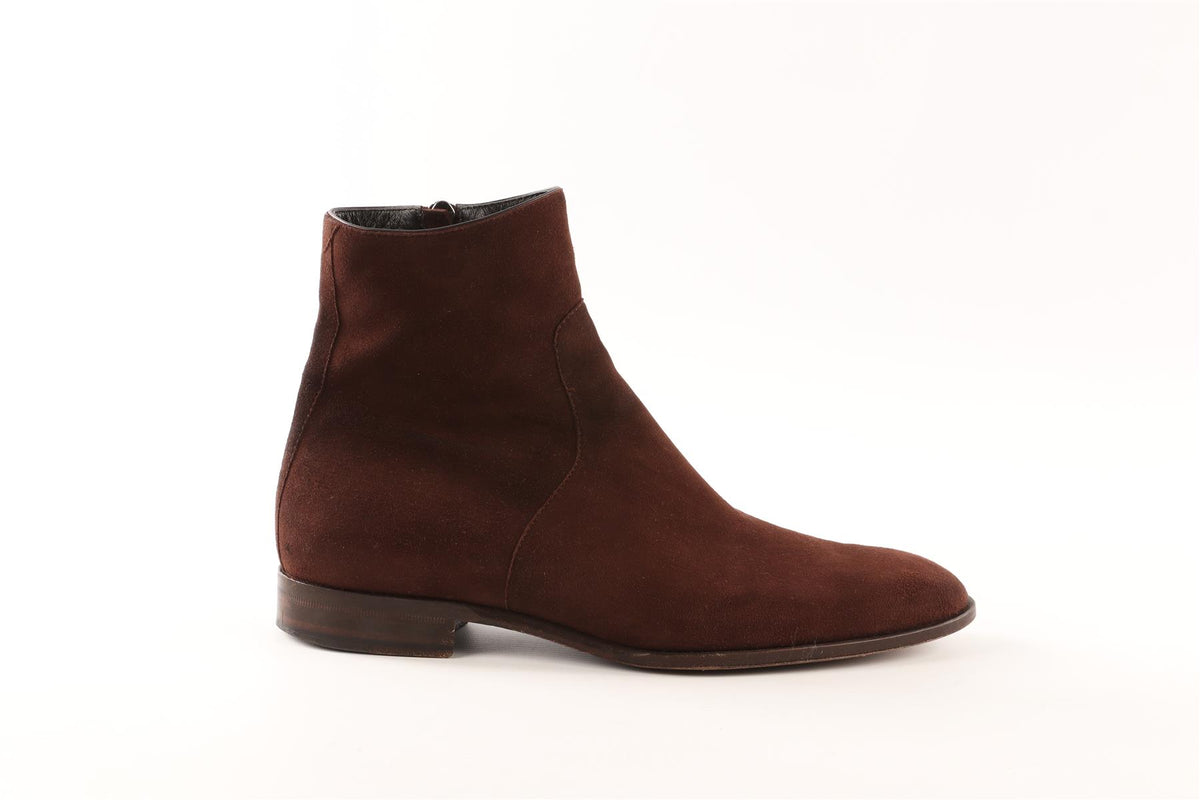 MR.HARE BROWN MEN'S SUEDE ANKLE BOOTS EU 42.5 UK 9.5 US 12.5