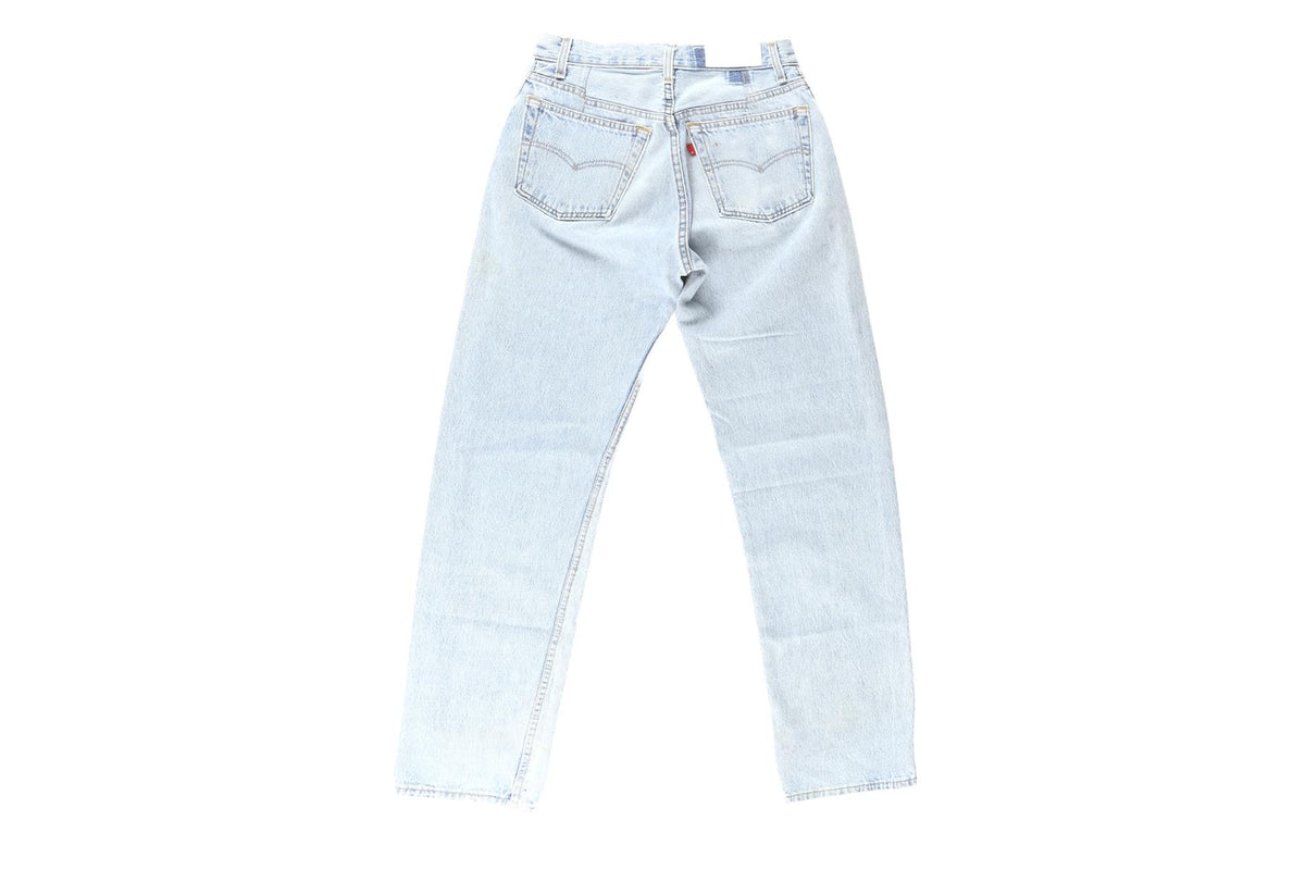 RE/DONE + LEVI'S BLUE HIGH RISE STRAIGHT LEG JEANS W25 UK 6/8