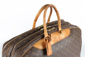 LOUIS VUITTON BROWN 2002 ALIZE 55 MONOGRAM COATED CANVAS TOTE BAG