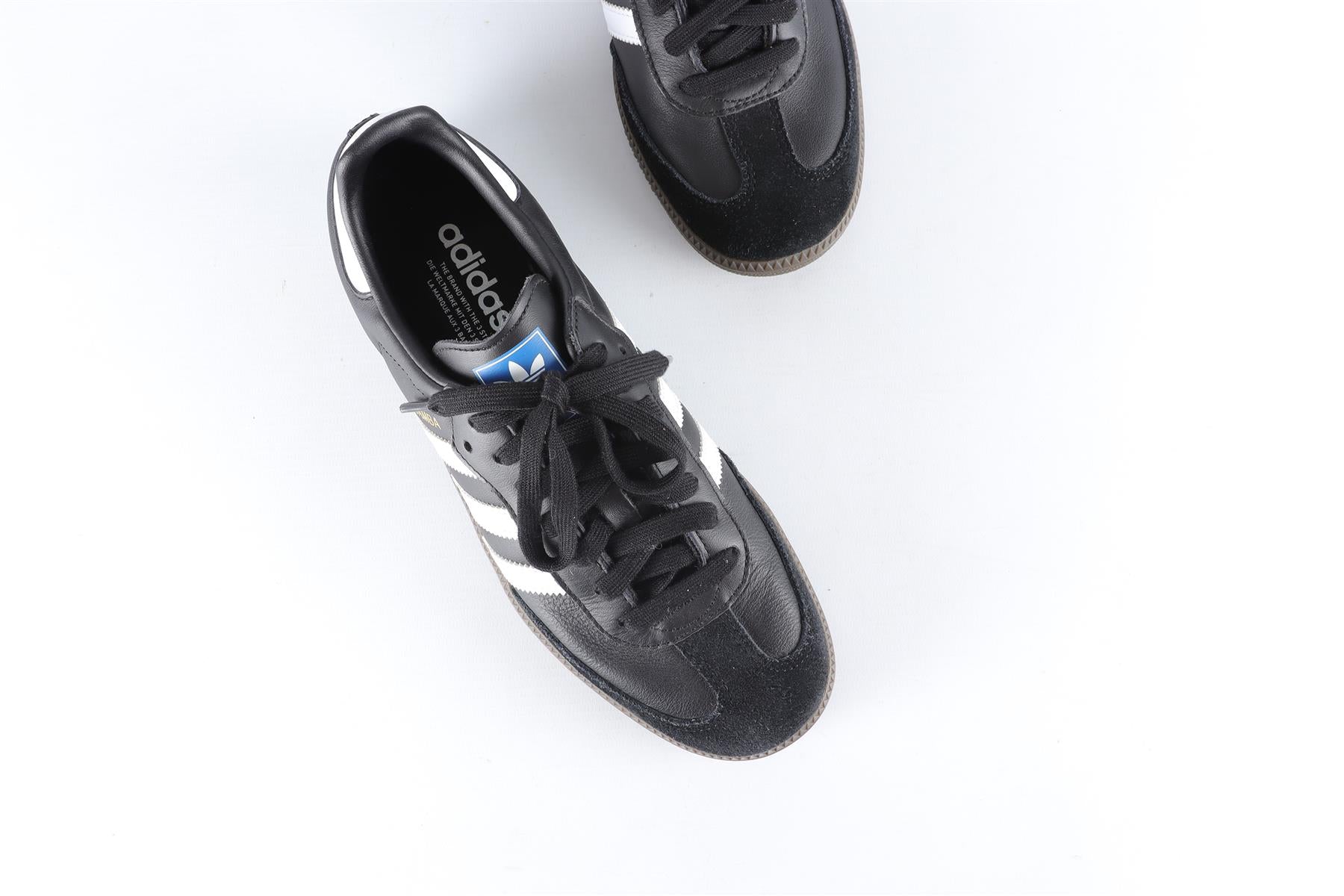 ADIDAS BLACK SAMBA CORE BLACK CLOUD WHITE SNEAKERS EU 39 1/3 UK 6 US 6.5