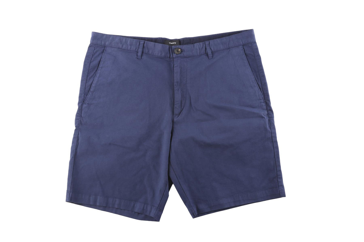 THEORY BLUE MEN'S COTTON SHORTS W34