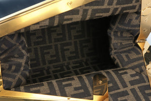 FENDI NAVY FIRST MEDIUM LEATHER SHOULDER BAG