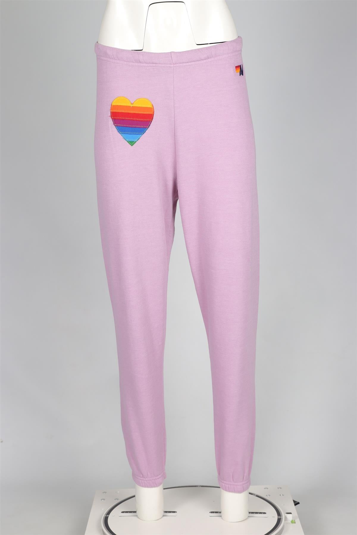 AVIATOR NATION PURPLE COTTON TRACK PANTS SMALL