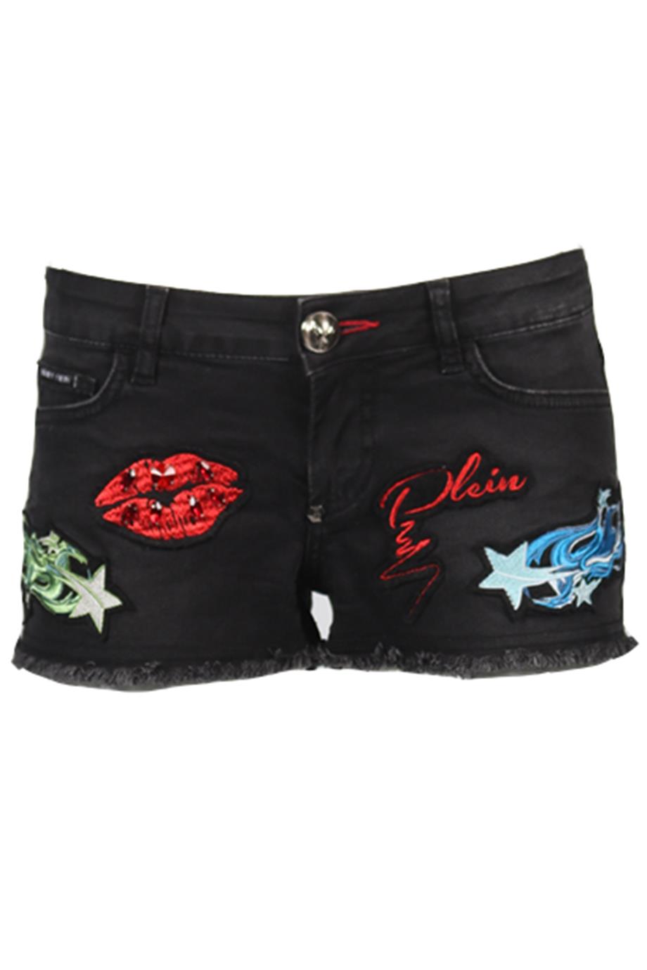 PHILIPP PLEIN LOW RISE DENIM SHORTS W27 UK 8-10