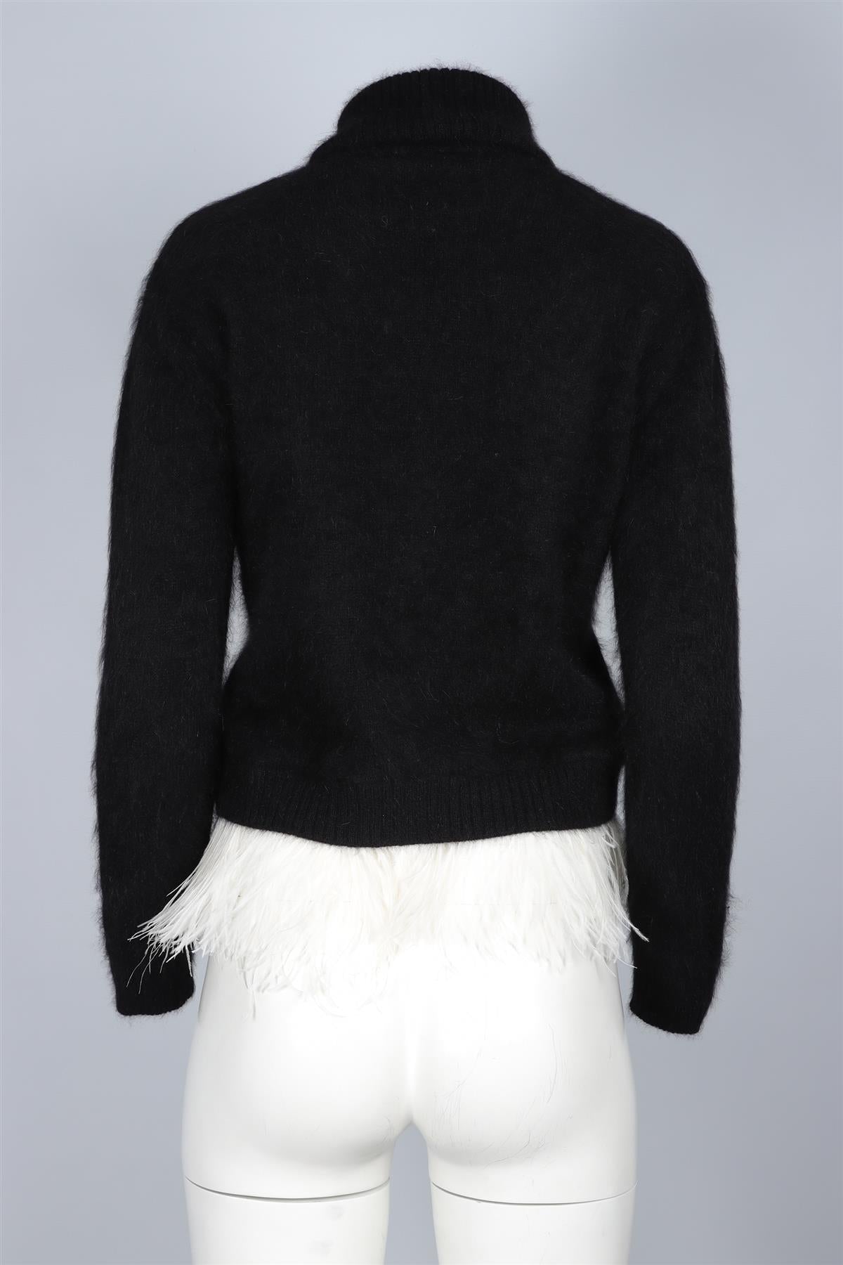 N°21 BLACK ANGORA SWEATER IT 38 UK 6