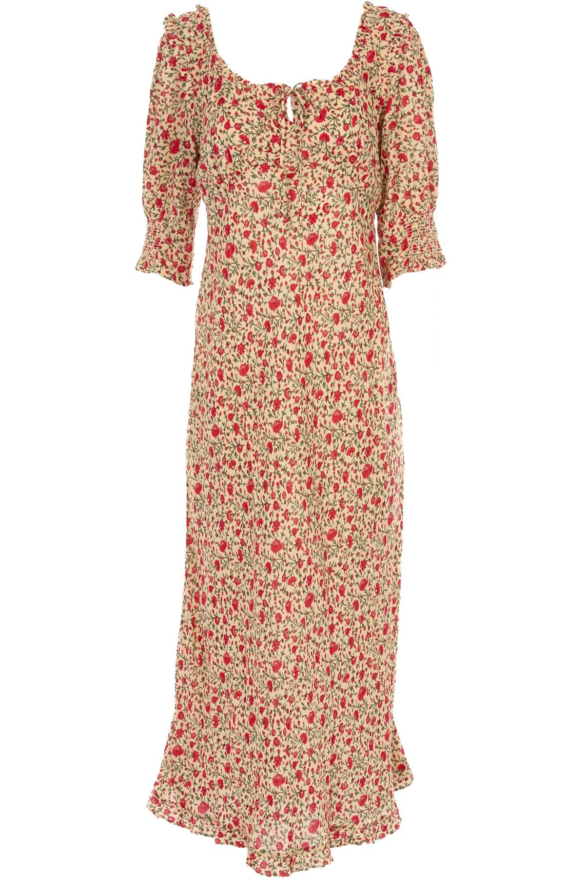 RIXO MULTI CREPE MAXI DRESS LARGE