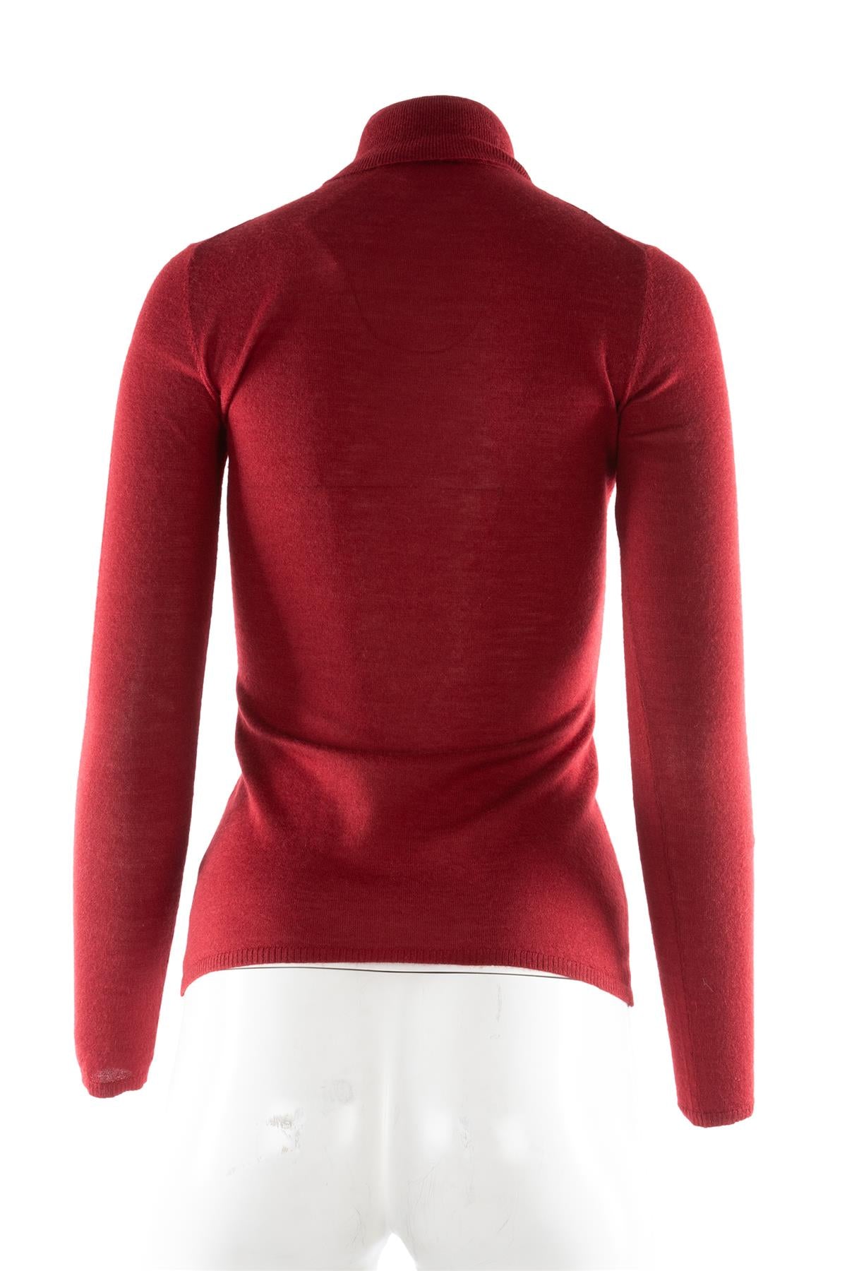 GABRIELA HEARST RED CASHMERE SWEATER SMALL