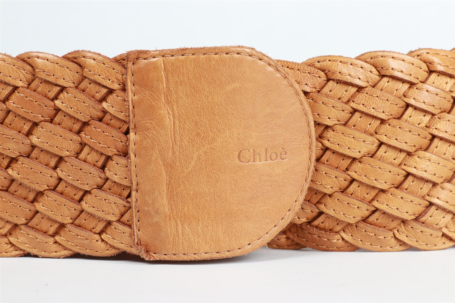 CHLOÈ BROWN LEATHER WAIST BELT 70-80 CM