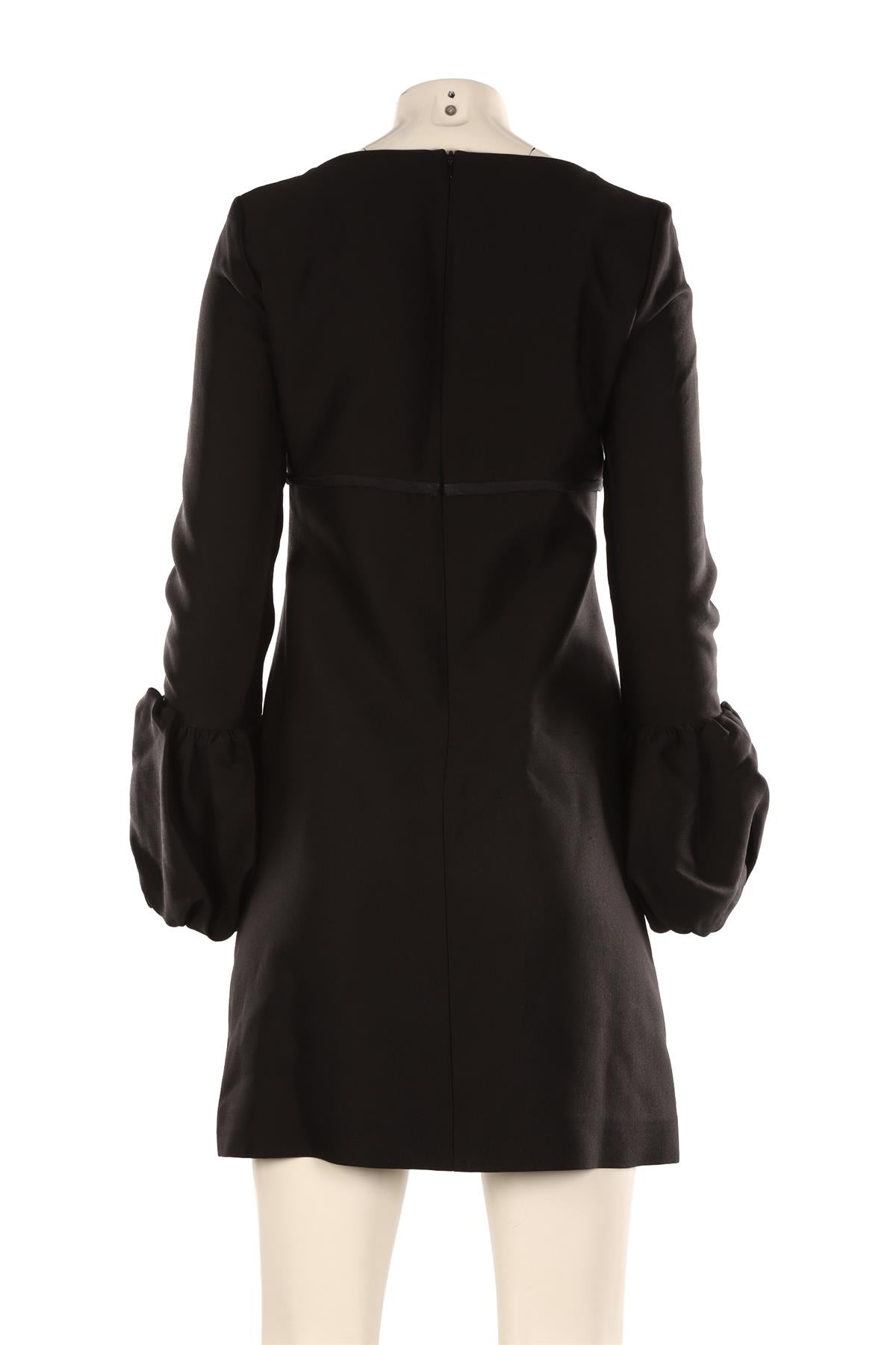 GIAMBATTISTA VALLI BLACK CREPE MINI DRESS IT 42 UK 10