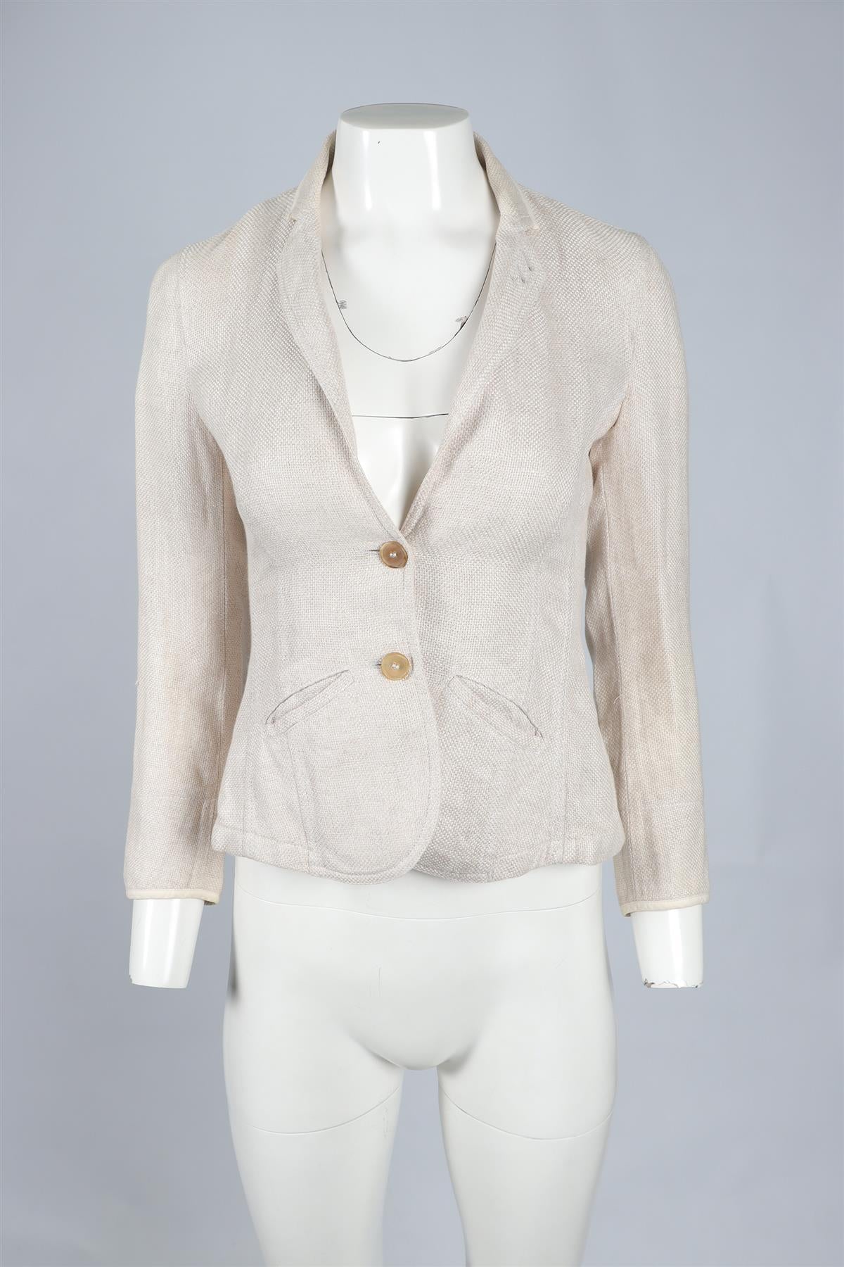 BRUNELLO CUCINELLI BEIGE BLAZER IT 38 UK 6