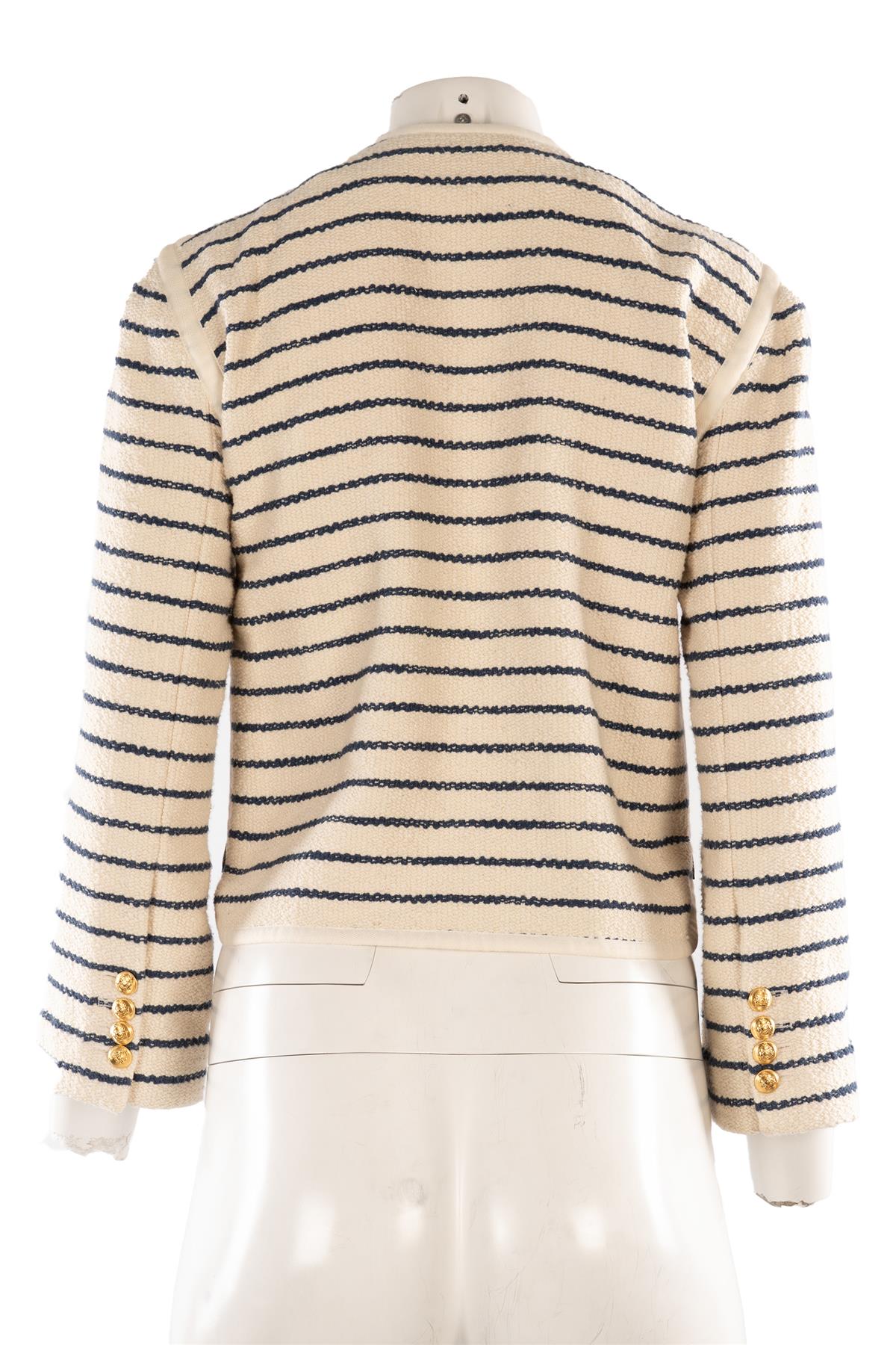 CELINE CREAM COTTON JACKET FR 34 UK 6