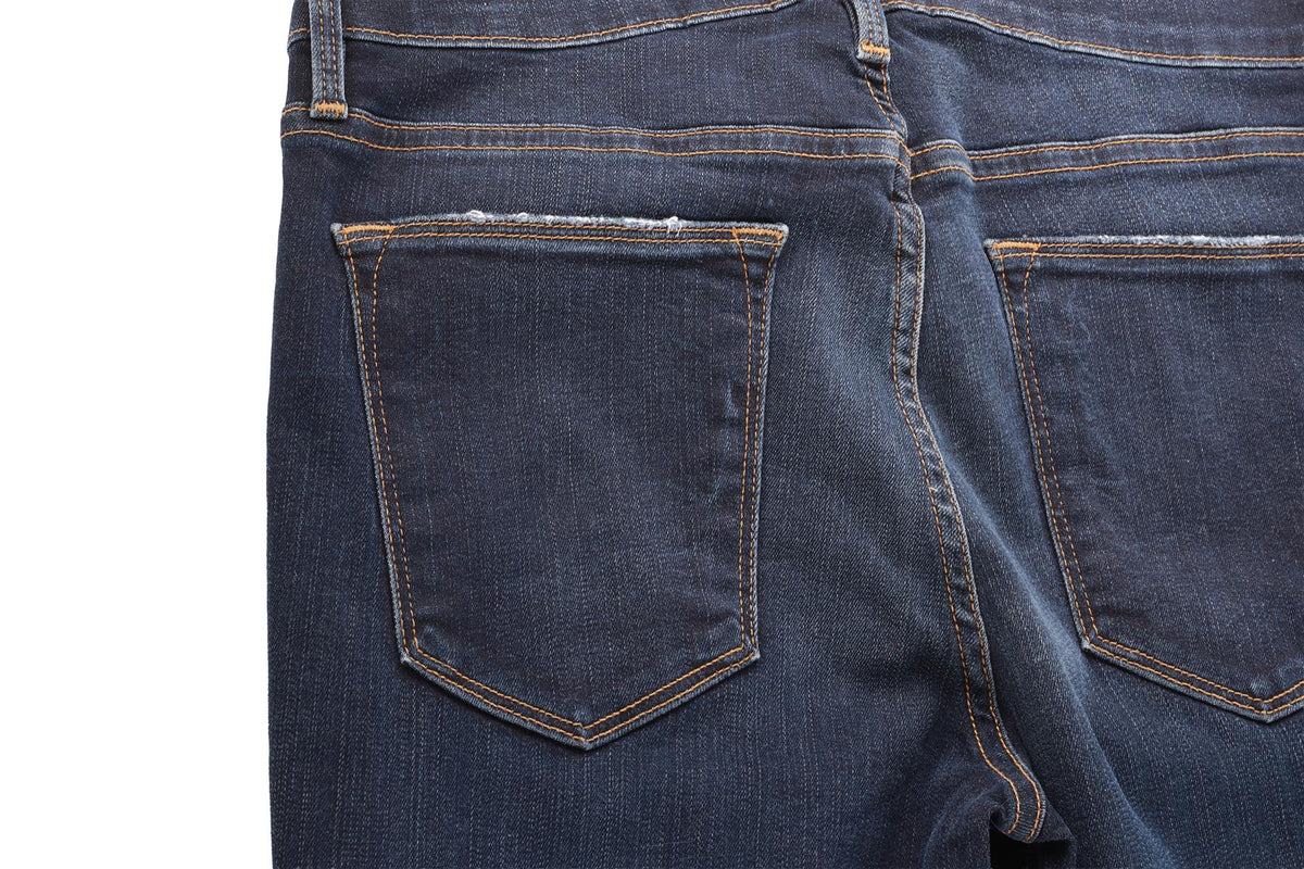 FRAME NAVY COTTON HIGH WAISTED JEANS W29 UK 10-12