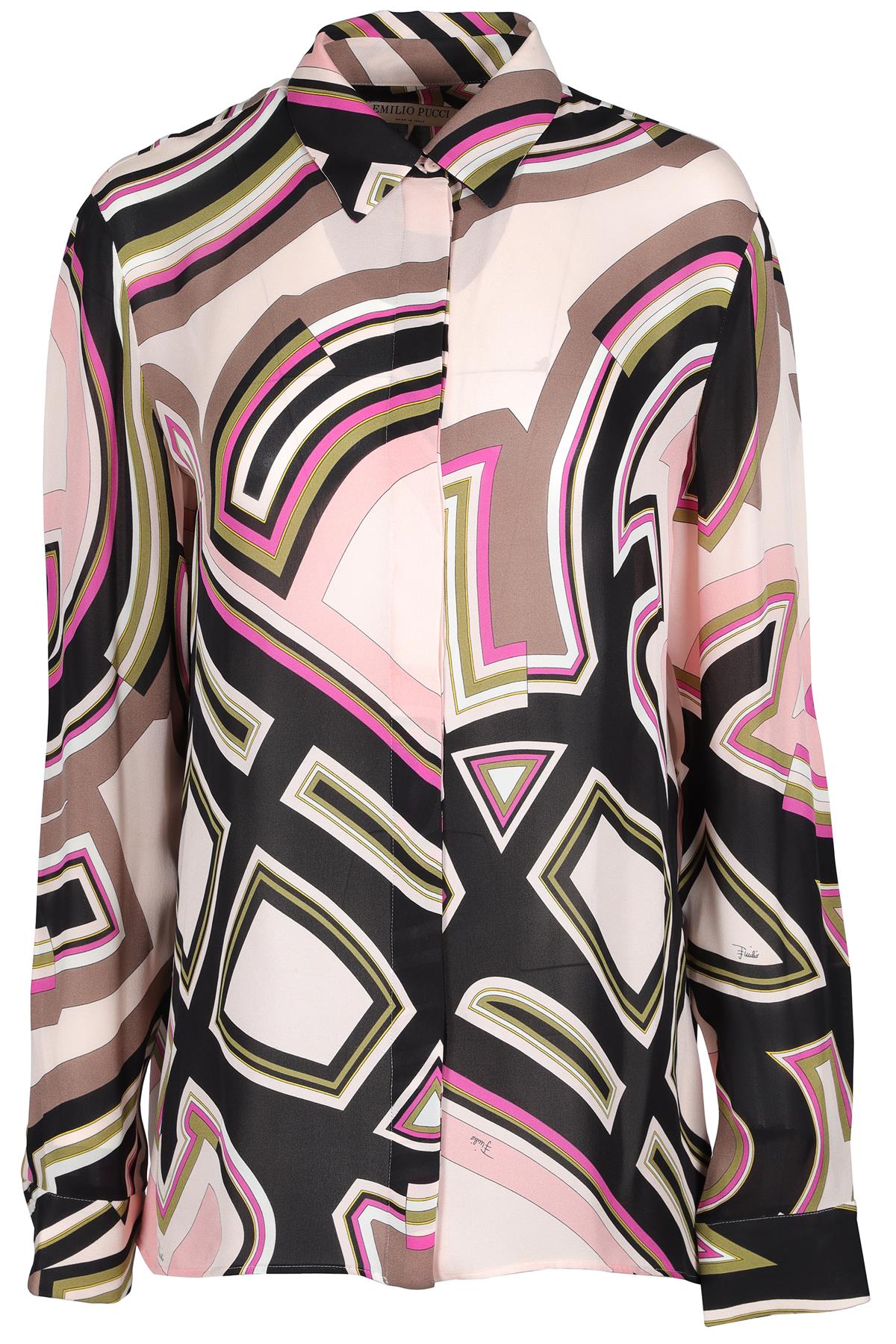 EMILIO PUCCI PINK SILK SHIRT IT 42 UK 10