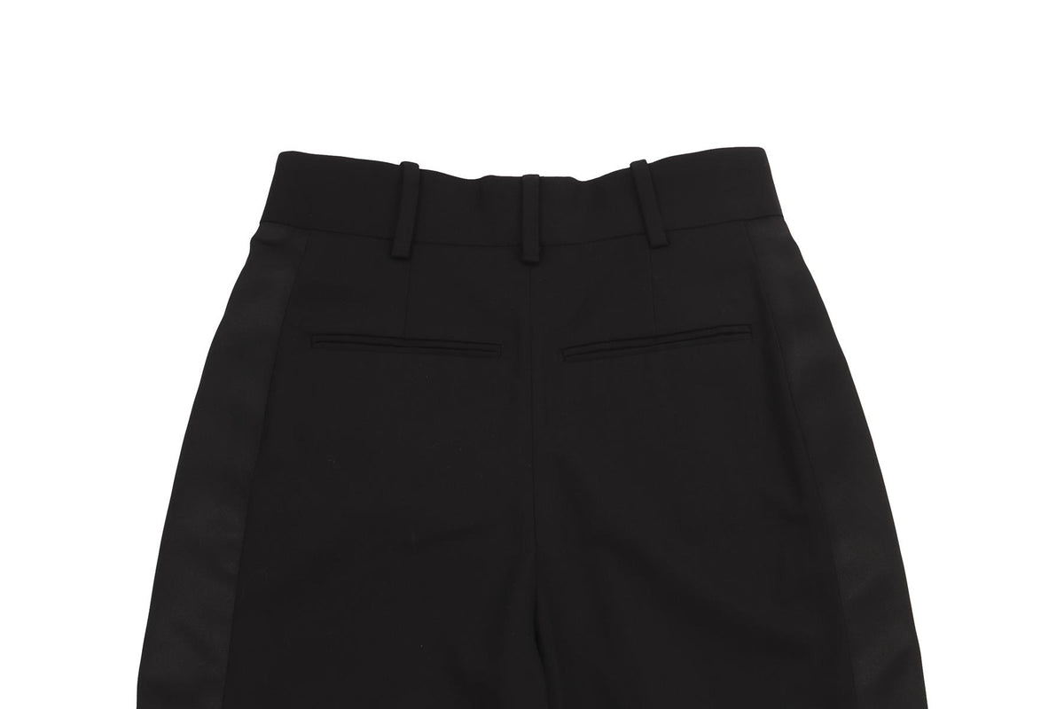 SAINT LAURENT BLACK WOOL TAPERED PANTS FR 34 UK 6