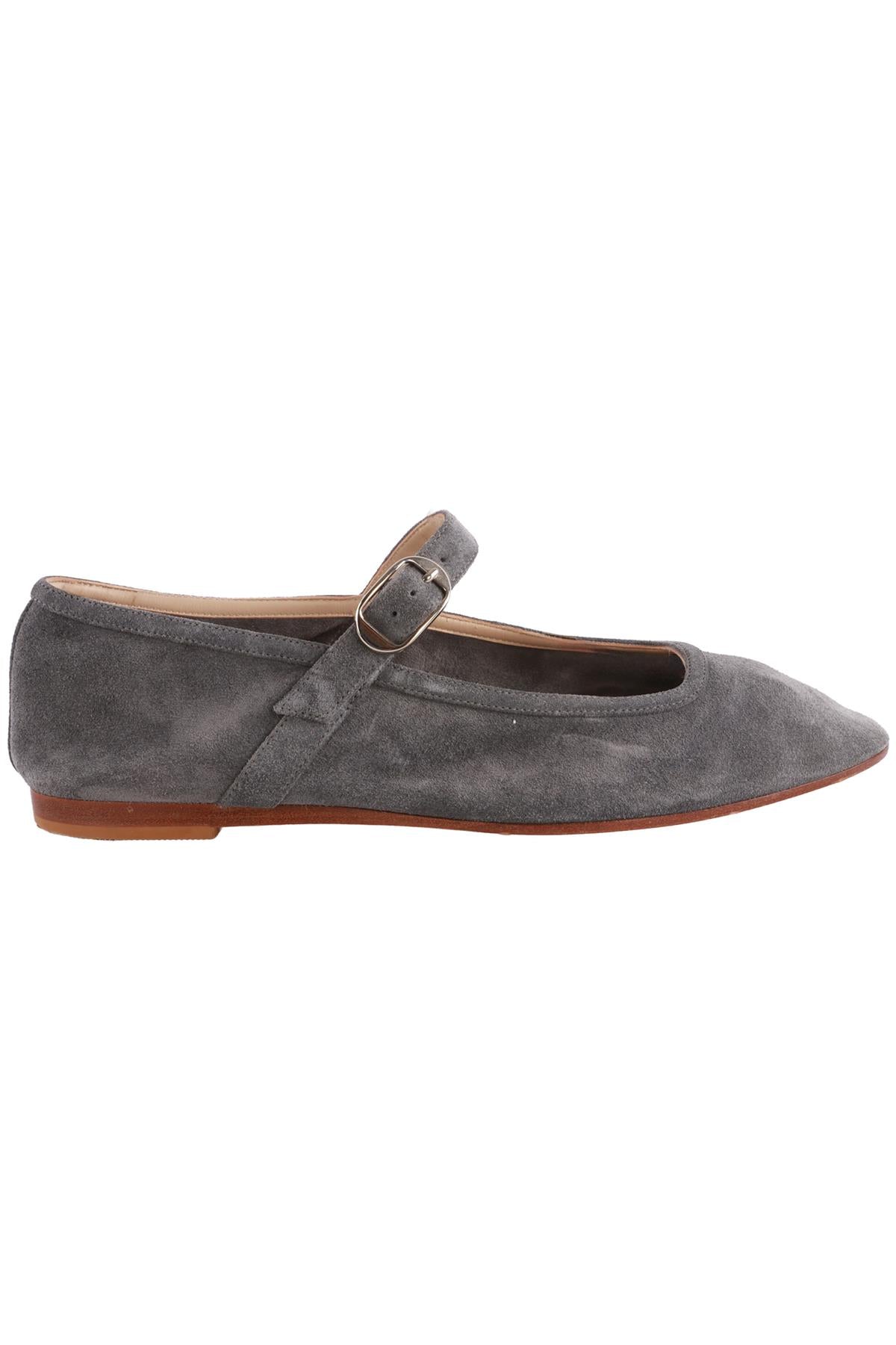 LE MONDE BERYL GREY SUEDE BALLET FLATS EU 38 UK 5 US 8