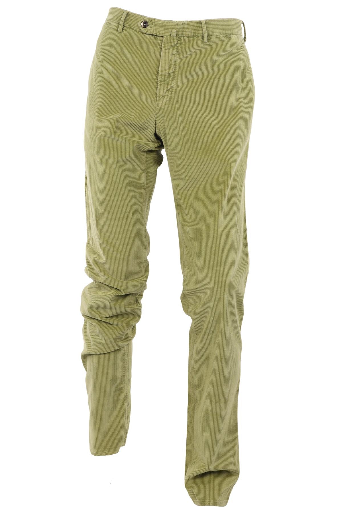 PT TORINO GREEN MEN'S CORDUROY STRAIGHT LEG PANTS IT 52 UK/US 36