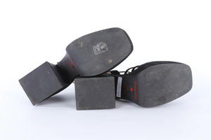 NODALETO BLACK SUEDE PLATFORM SANDALS EU 38.5 UK 5.5 US 8.5