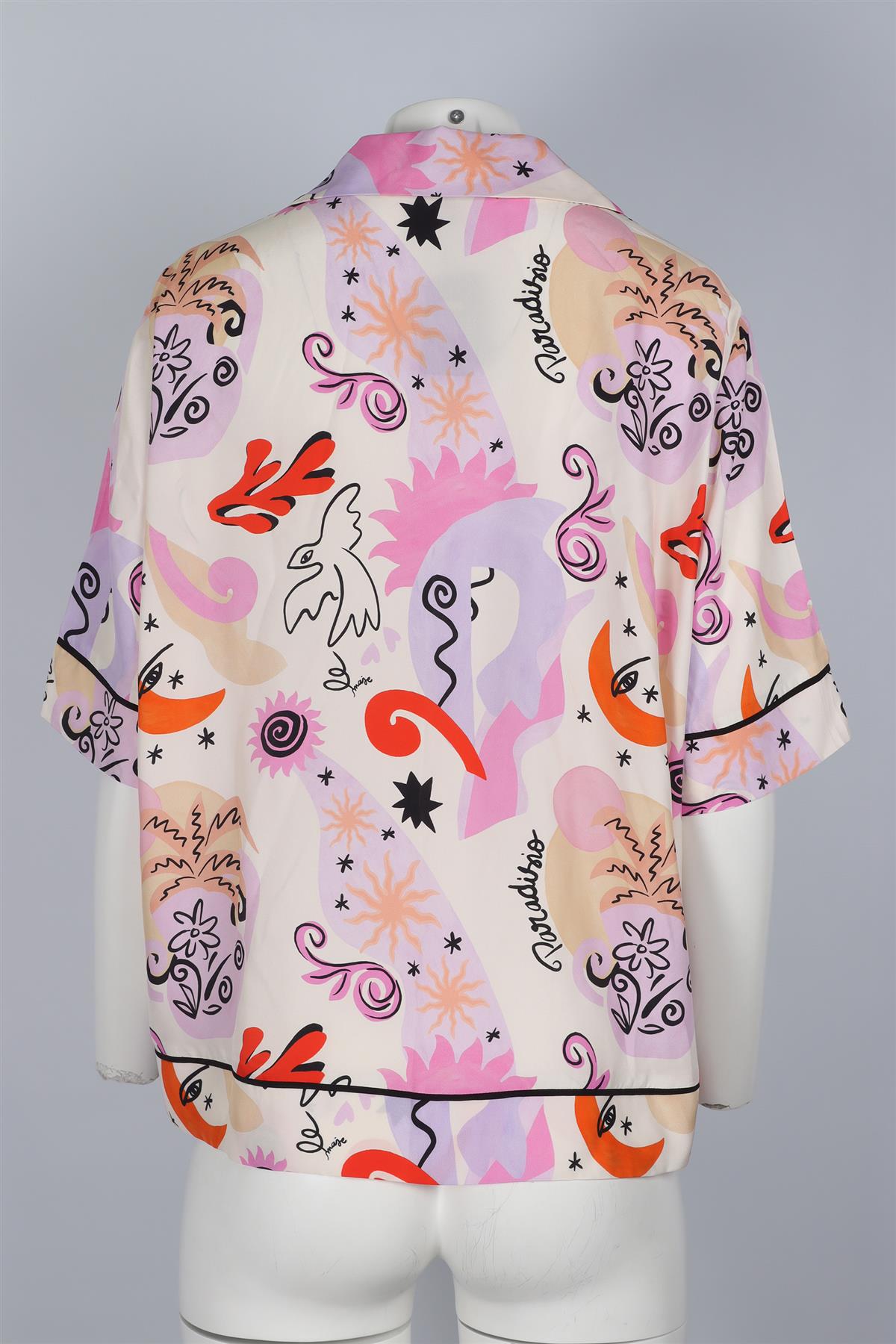 MAJE MULTI SILK SHIRT UK 12