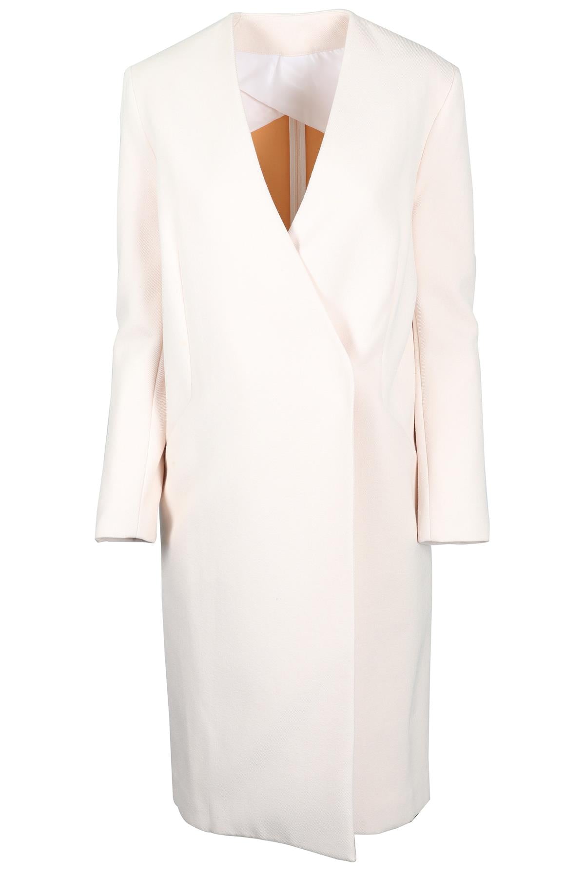 KARL LAGERFELD PINK WOVEN COAT FR 38 UK 10
