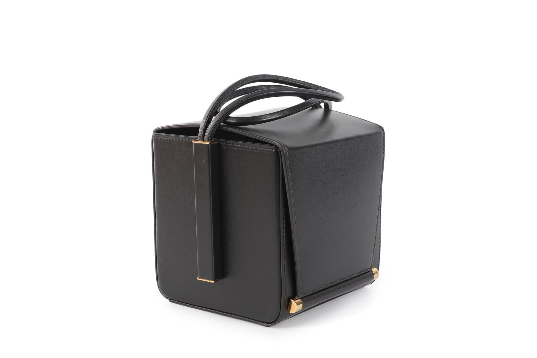 ROKSANDA BLACK BOX LEATHER CLUTCH