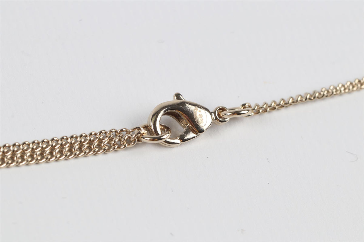 CHANEL SILVER 2021 CC SCISSORS PENDANT NECKLACE