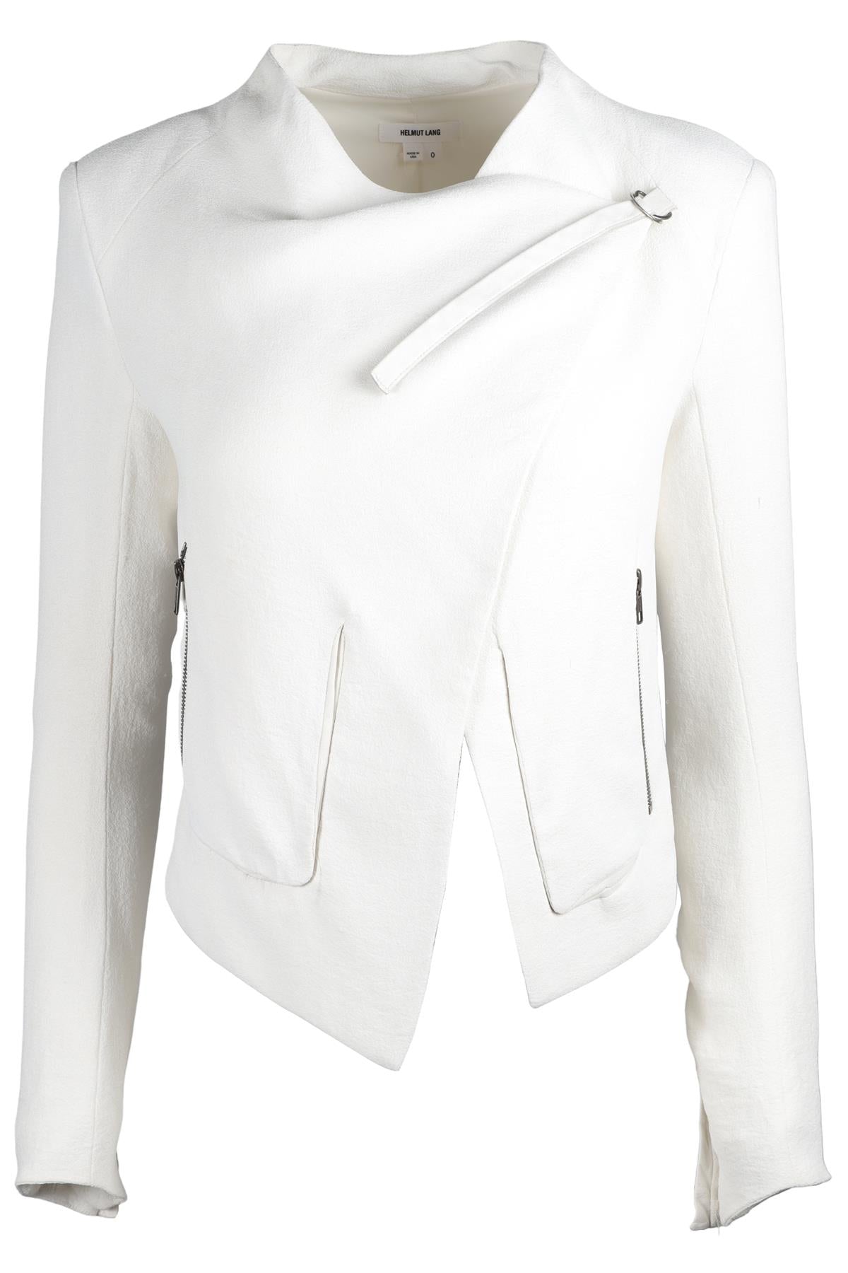 HELMUT LANG WHITE WOVEN JACKET UK 6